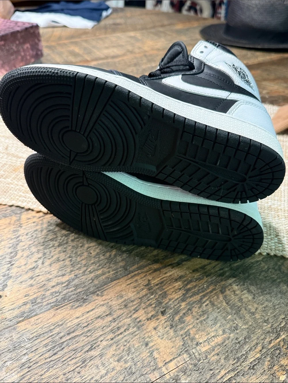 Nike Black and White High-Top Sneakers